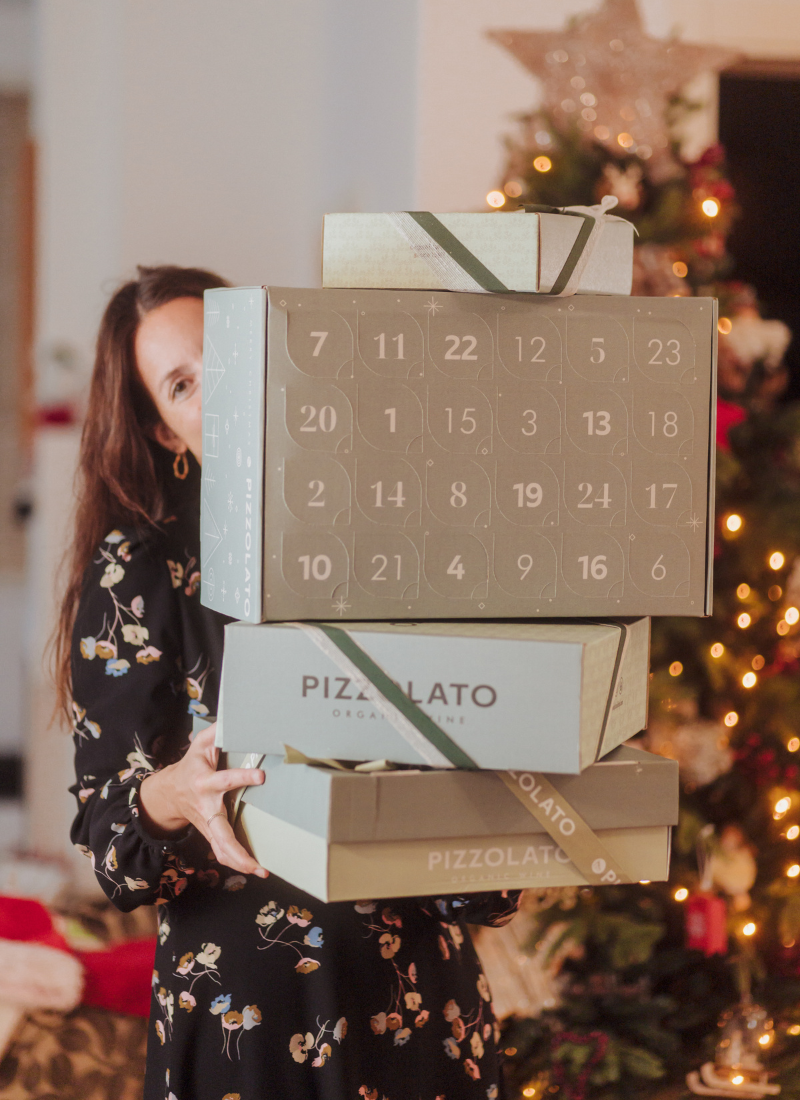 Calendario dell’Avvento del vino biologico Advent Bio, confezione sostenibile in carta FSC